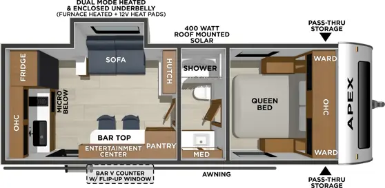 Plan de plancher Coachmen Apex Nano 216RKS 2027