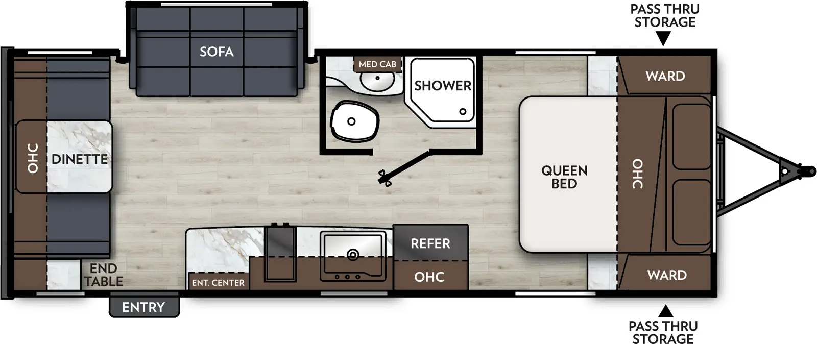 Plan de plancher Coachmen Apex Nano 213RDS 2026