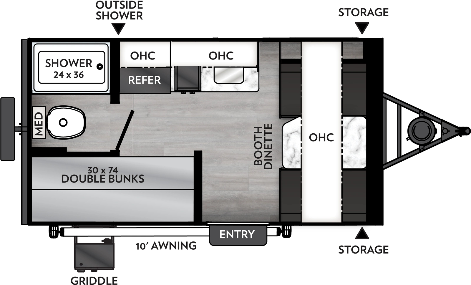 Plan de plancher Coachmen Remote 12.3R 2026