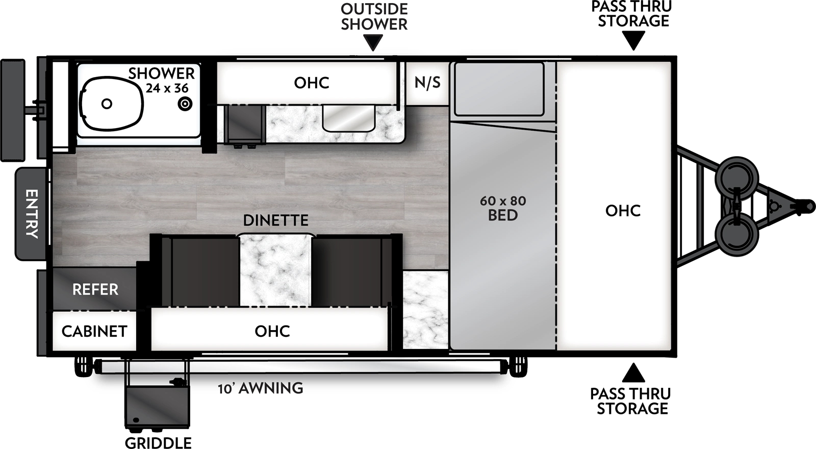 Plan de plancher Coachmen Remote 15R 2026